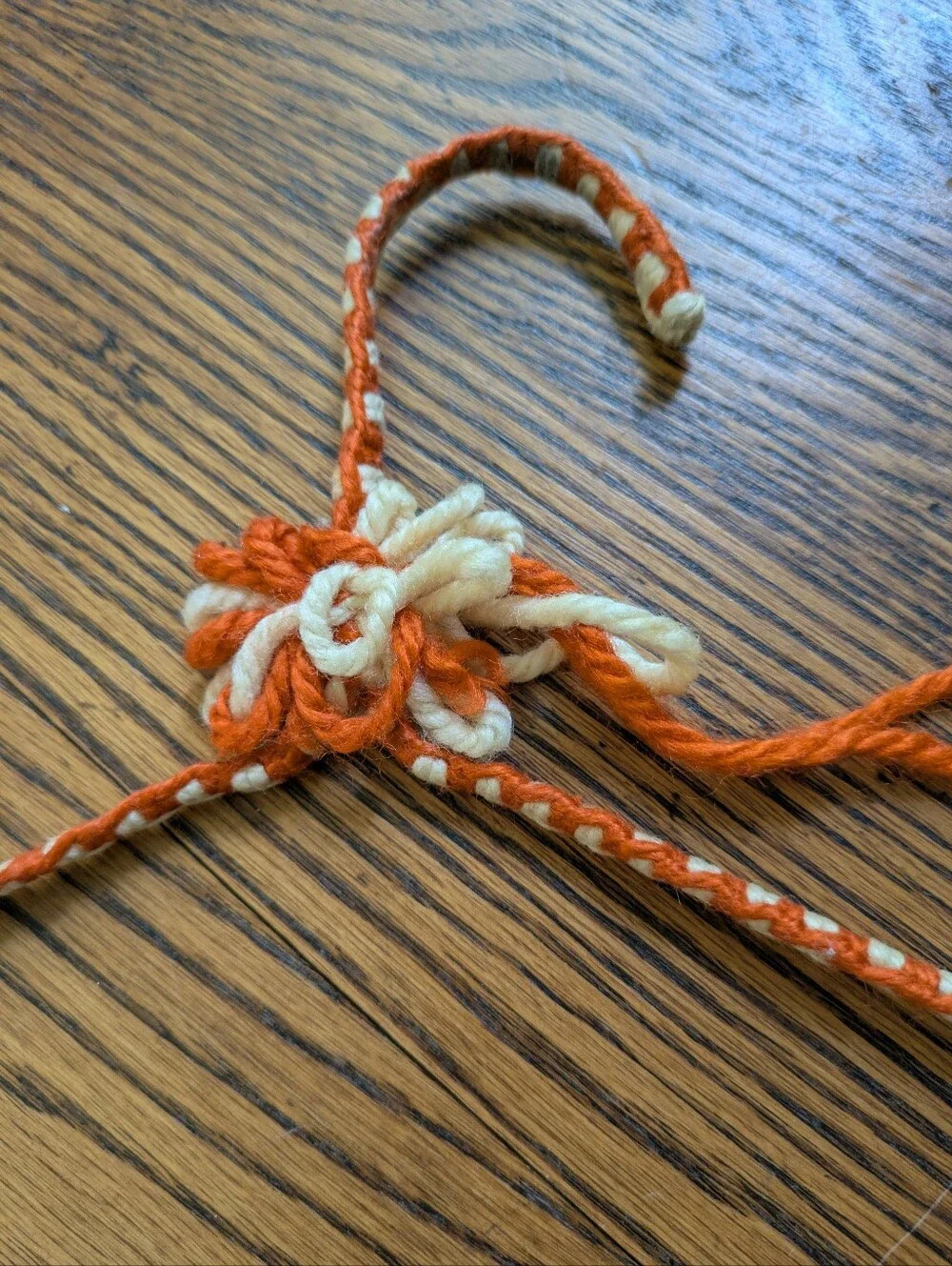 Set Of Two Clothes Hangers, 1 Hand Crocheted, 1 Padded Satin.